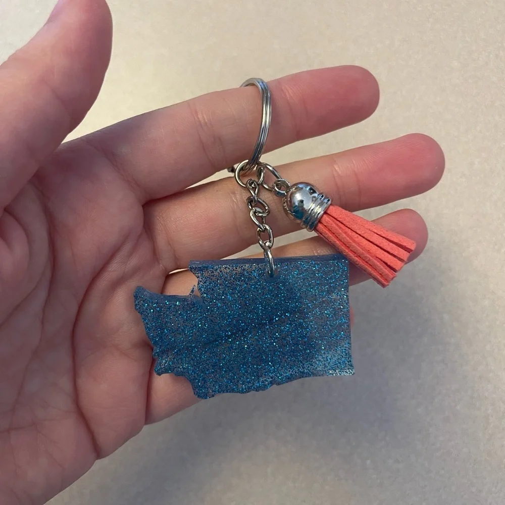 Handmade U.S. State Keychain - Washington - Picture 2 of 6